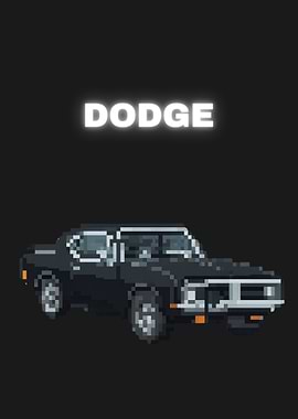 Pixel Art Dodge Car