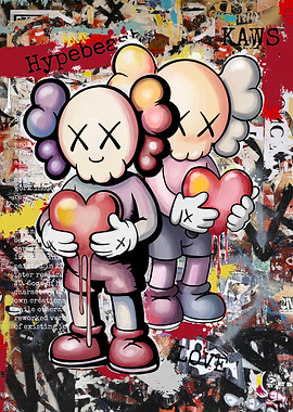 KAWS with Hearts