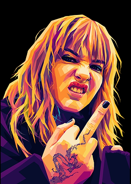 Woman giving middle finger