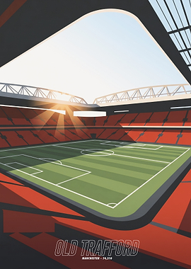Old Trafford Stadium Illustration