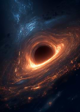 Interstellar Black Hole with Space Station