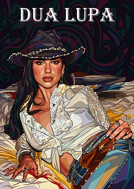 Dua Lipa in Cowboy Hat