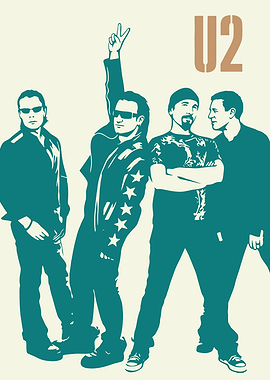 U2 Band Minimalist Poster