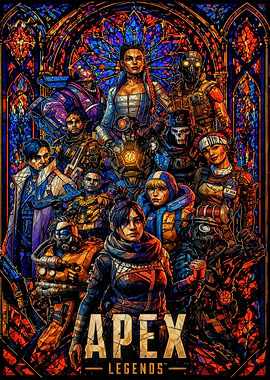 Apex Legends Stained Glass Poster