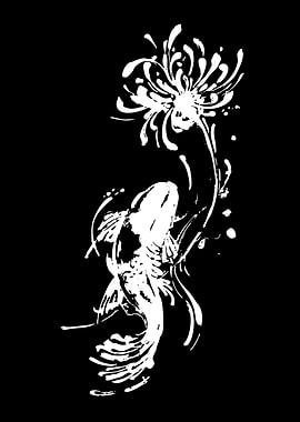 Koi Fish and Chrysanthemum Tattoo Design