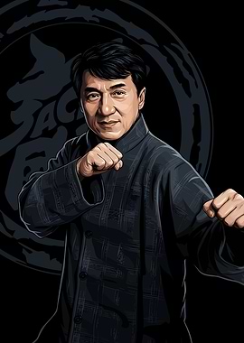 Jackie Chan Digital Art Portrait