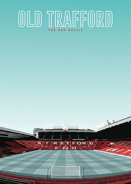 Old Trafford Stadium Minimalist Art