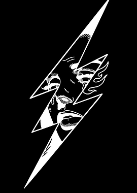 Crying Face in Lightning Bolt