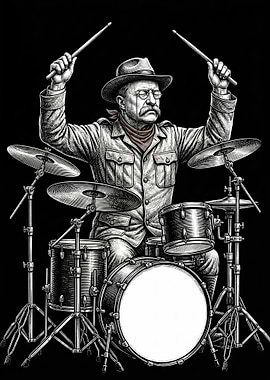 Theodore Roosevelt Drumming