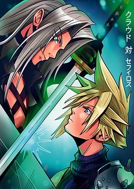 Cloud vs. Sephiroth Confrontation