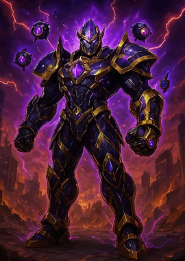 Dark Knight with Purple Gems