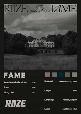 RIIZE The 2nd Single FAME Album Cover