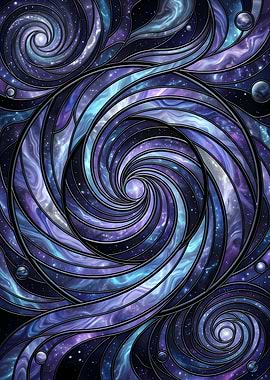 Cosmic Swirl Stained Glass