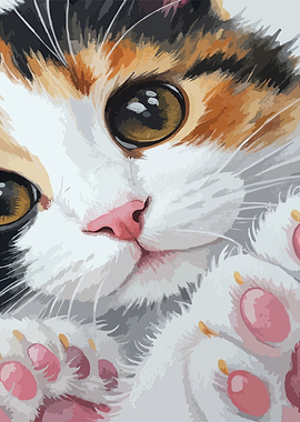 Close-up of a Calico Cat's Face