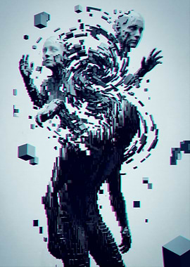 Digital Humanoid Figures Deconstructing