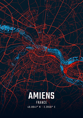 Amiens France City Map