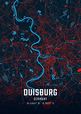 Duisburg City Map