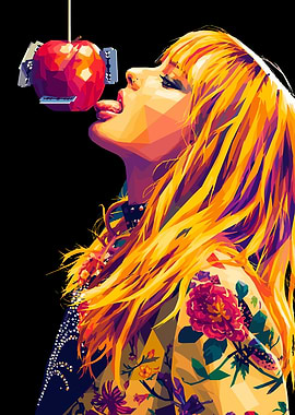 Woman with Apple and Razor Blades