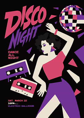 Disco Night Party Poster