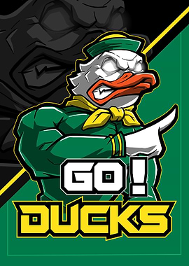 Go Ducks Cartoon Mascot