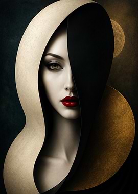 Elegant Woman in Dramatic Hood