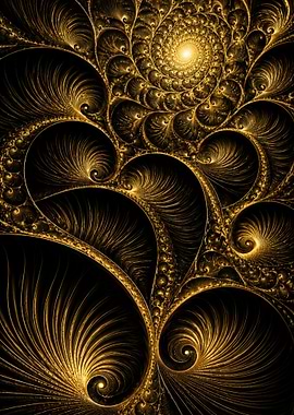 Golden Fractal Spiral