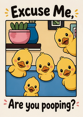 Cute Ducklings Asking 'Are You Pooping?'