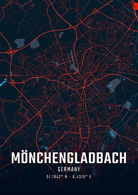 Monchengladbach City Map