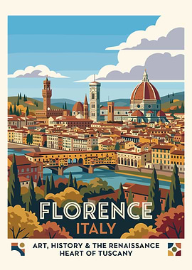 Florence Italy Travel Poster