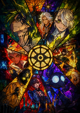 Anime Stained Glass Characters