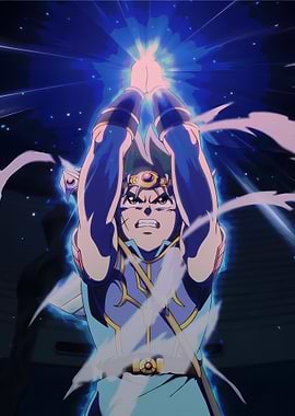 Anime character charging energy
