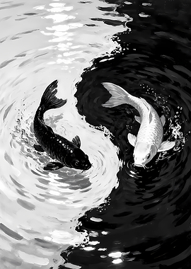 Yin Yang Koi Fish