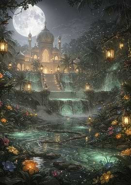 Enchanted Palace Waterfall Garden