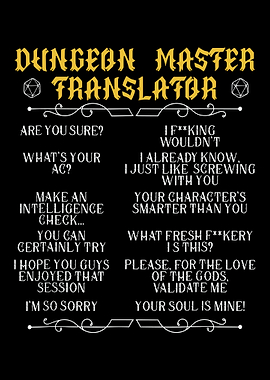 Dungeon Master Translator Funny Text Art