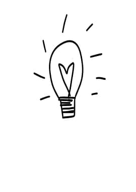 Lightbulb with Heart Filament