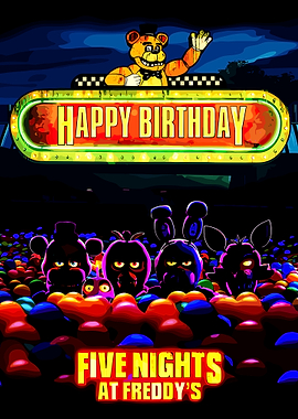 Five Nights at Freddy's Birthday Banner
