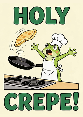 Holy Crepe Funny Frog Chef Kitchen