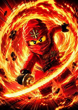 Kai in a Fire Vortex