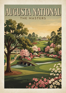 Augusta National The Masters Golf Poster