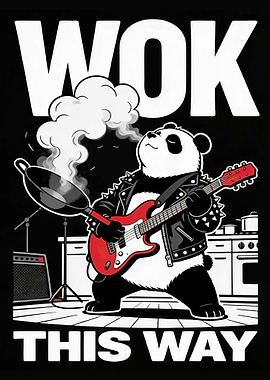 Wok This Way Funny Panda Kitchen Rock