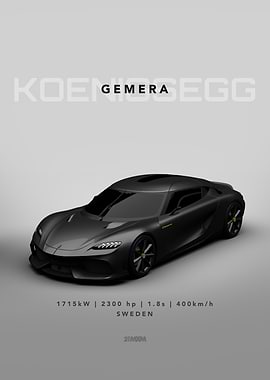 Koenigsegg Gemera Supercar - Minimalism in white