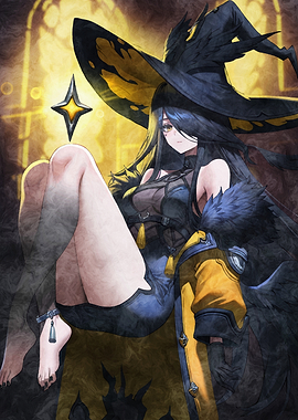 Mysterious Witch with Star