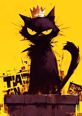 King Cat Graffiti Art