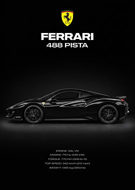 Ferrari 488 Pista Black