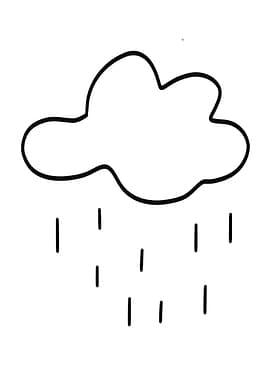 Cloud with Rain Drops