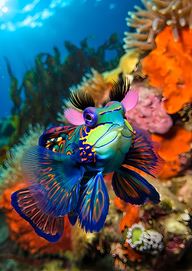 Mandarin Fish with Eyelashes