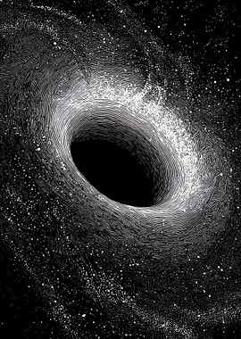 Black Hole Swirling Galaxy