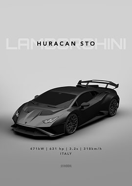 Lamborghini Huracan STO - Minamilsm in white