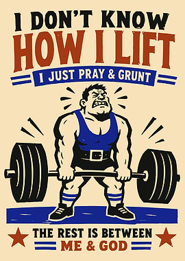 Weightlifter Praying and Grunting