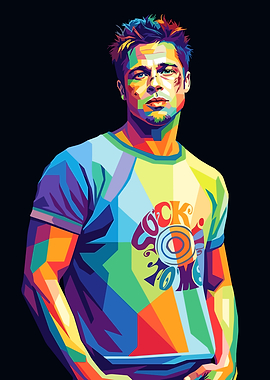 Brad Pitt WPAP Portrait